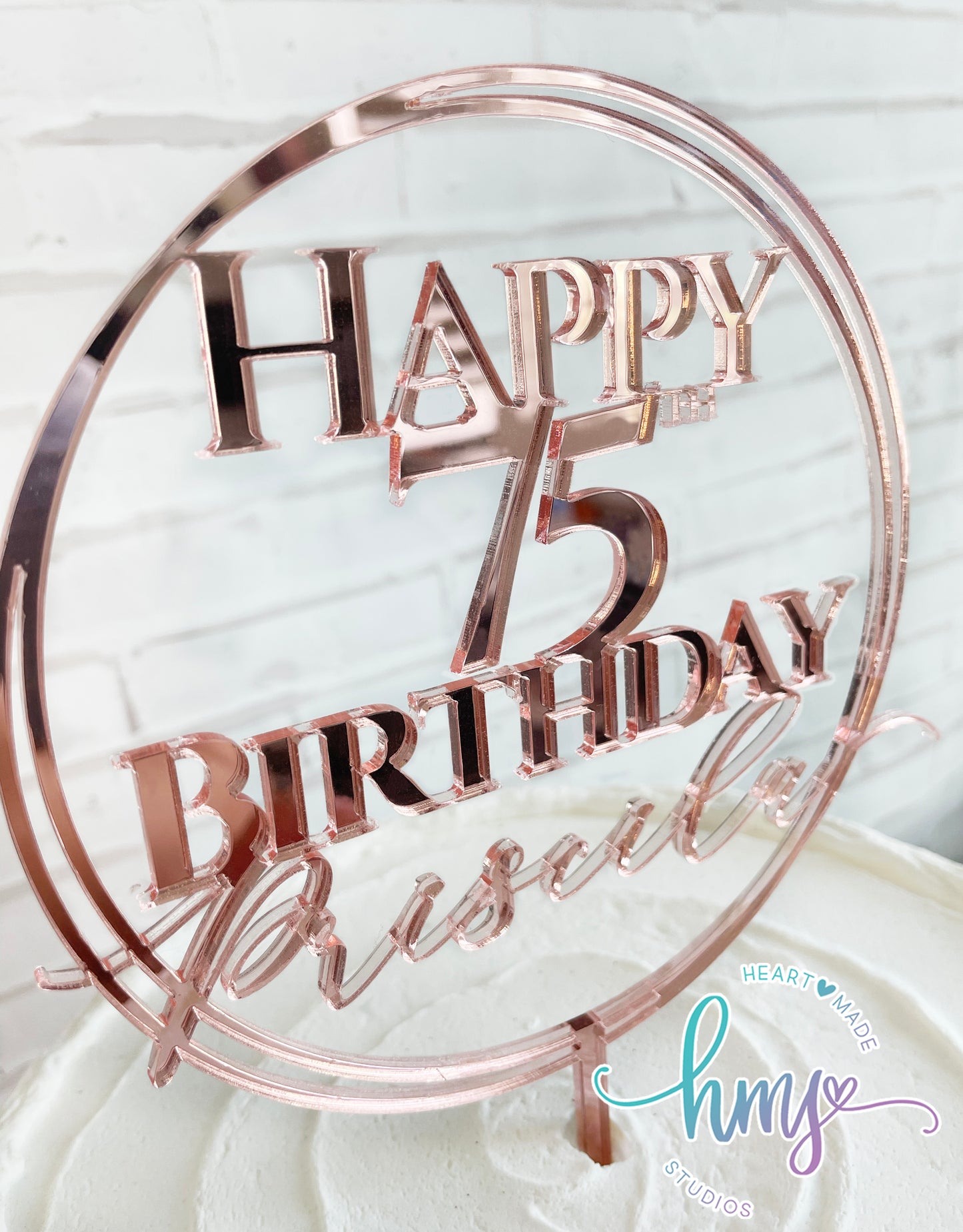 Custom Acrylic Cake Topper