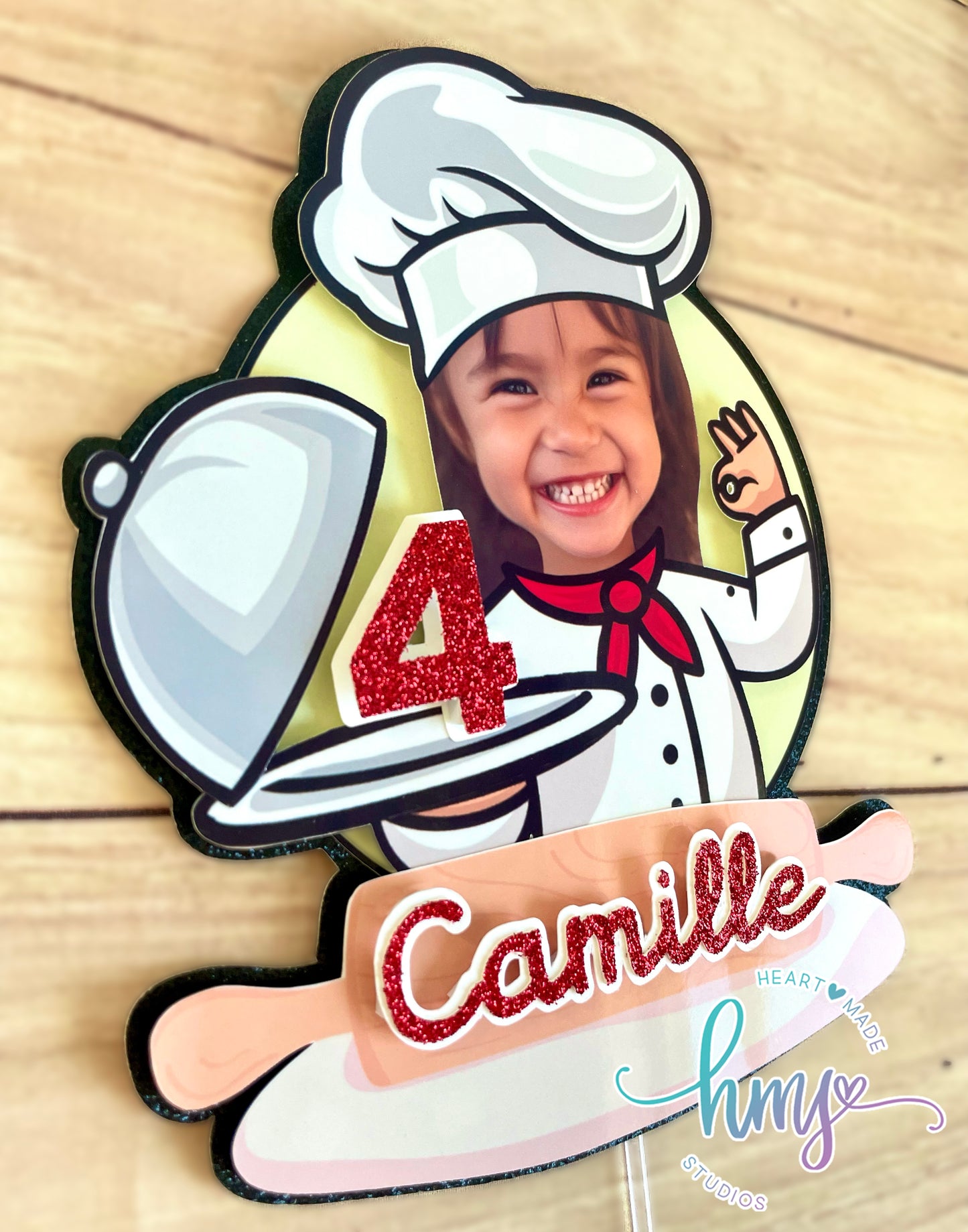 Personalized Chef Cake Topper