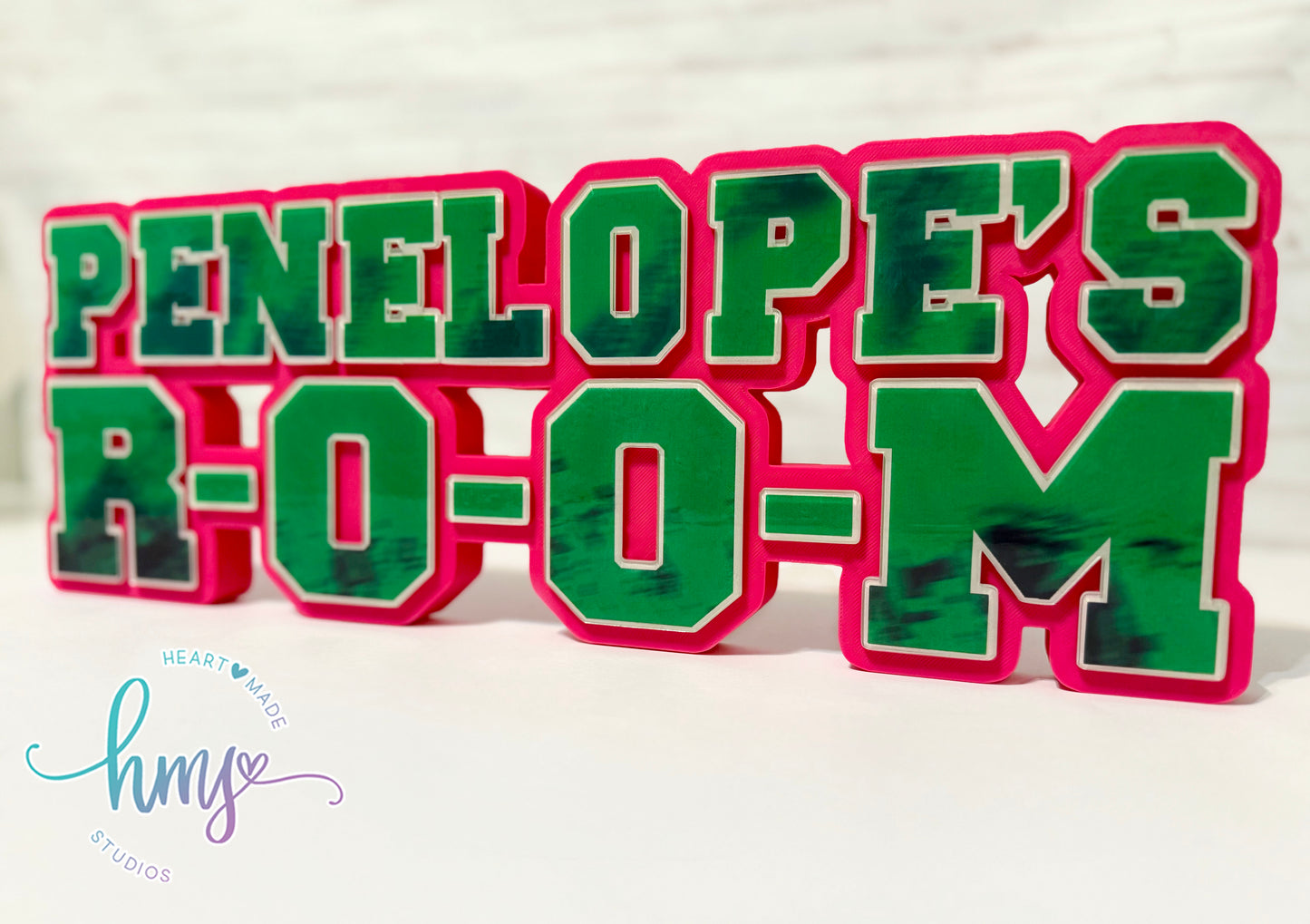 Custom Theme 3D Desk Name Plate
