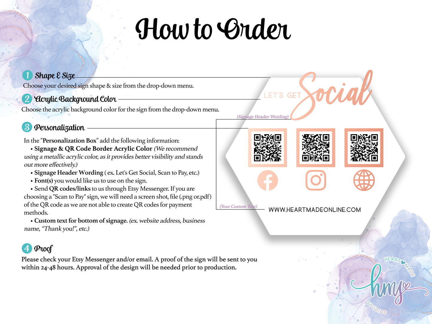 Acrylic QR Code Sign