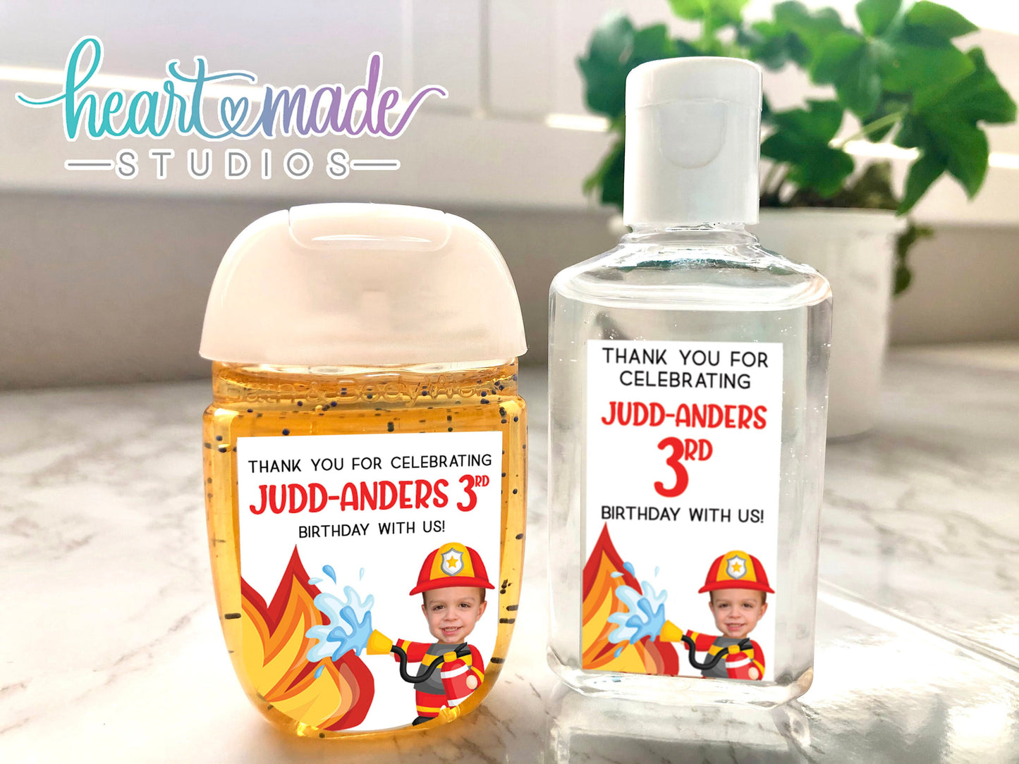 Firefighter Hand Sanitizer Labels