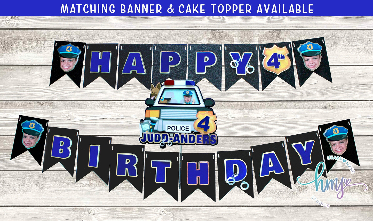 Police Party Labels, Police Birthday Labels