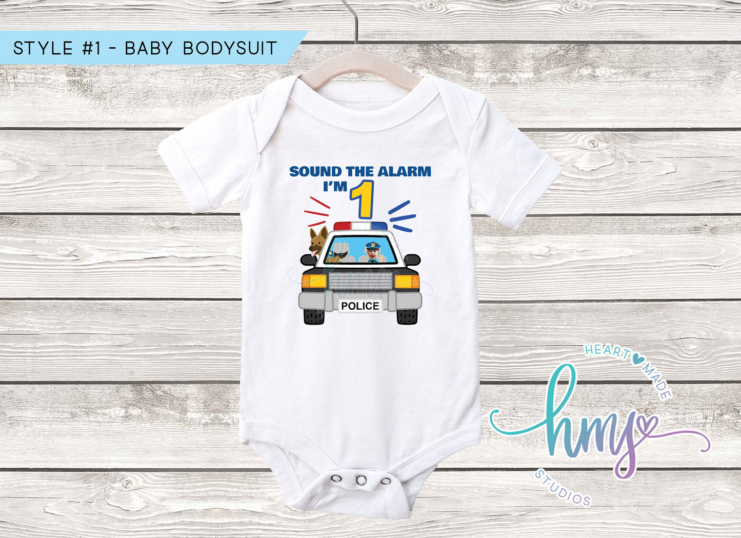 Police Birthday Baby Bodysuit,Police Onesie