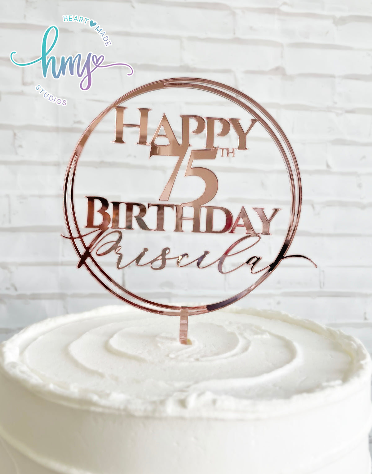 Cake Topper Add Background Custom Acrylic Cake Topper – Heart Made Studios