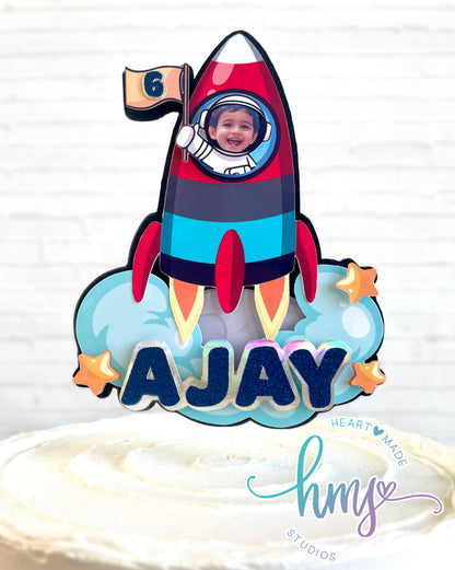 Personalized Astronaut Cake Topper