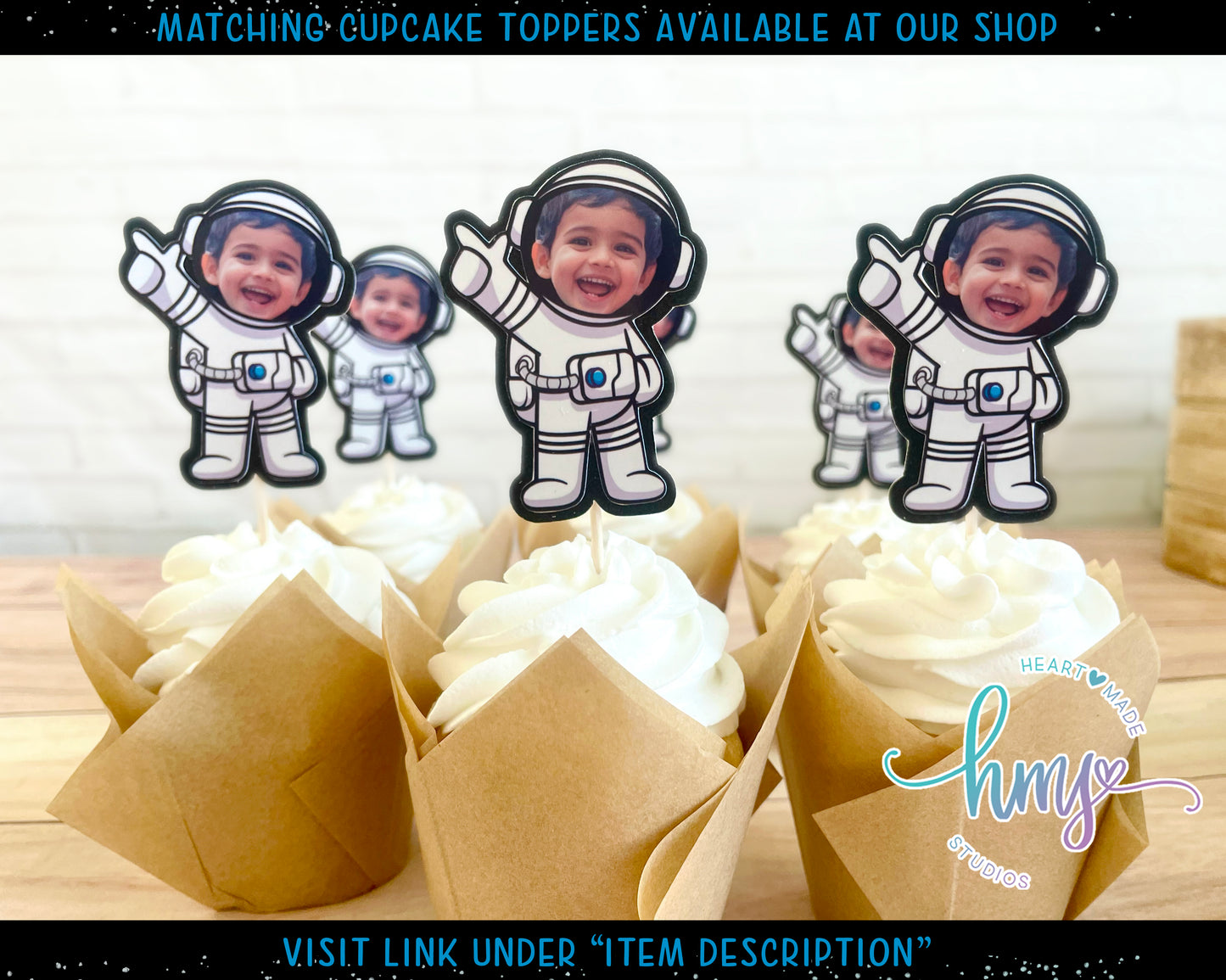 Personalized Astronaut Cake Topper