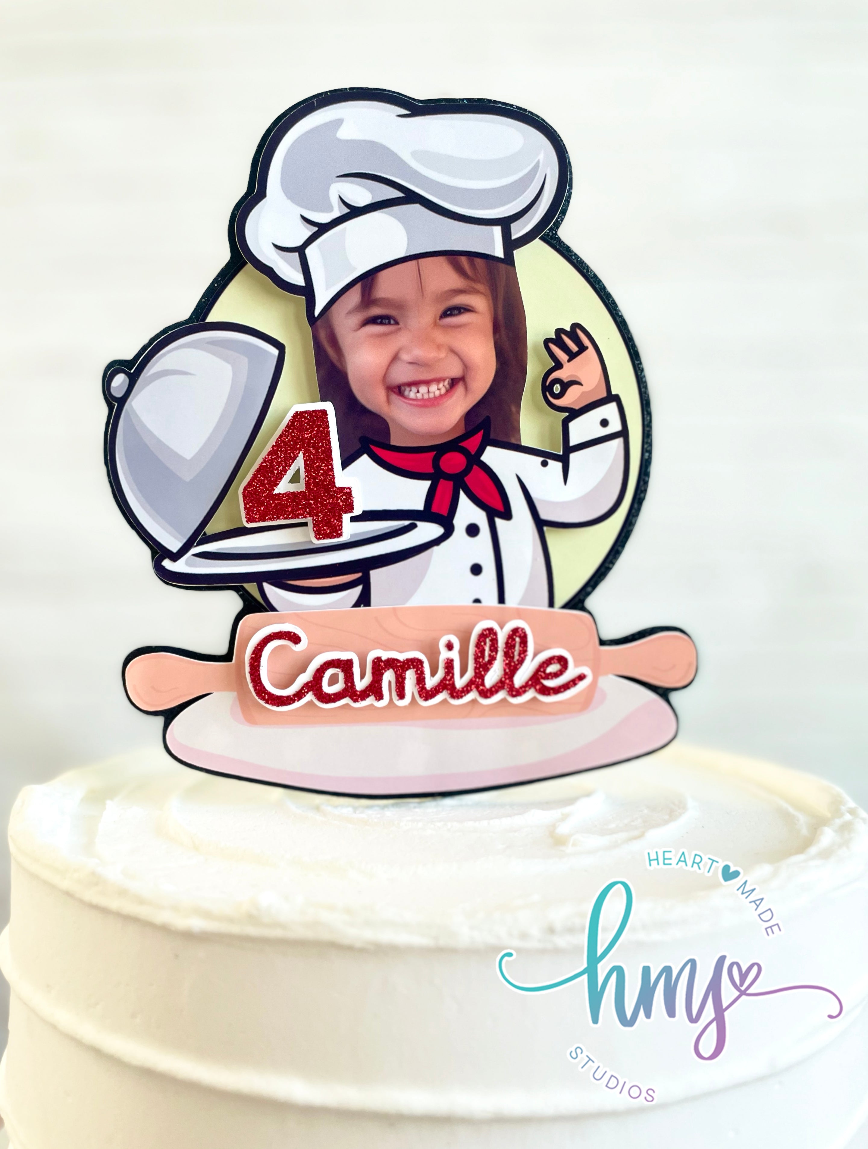 Personalized Chef Cake Topper – Heart Made Studios