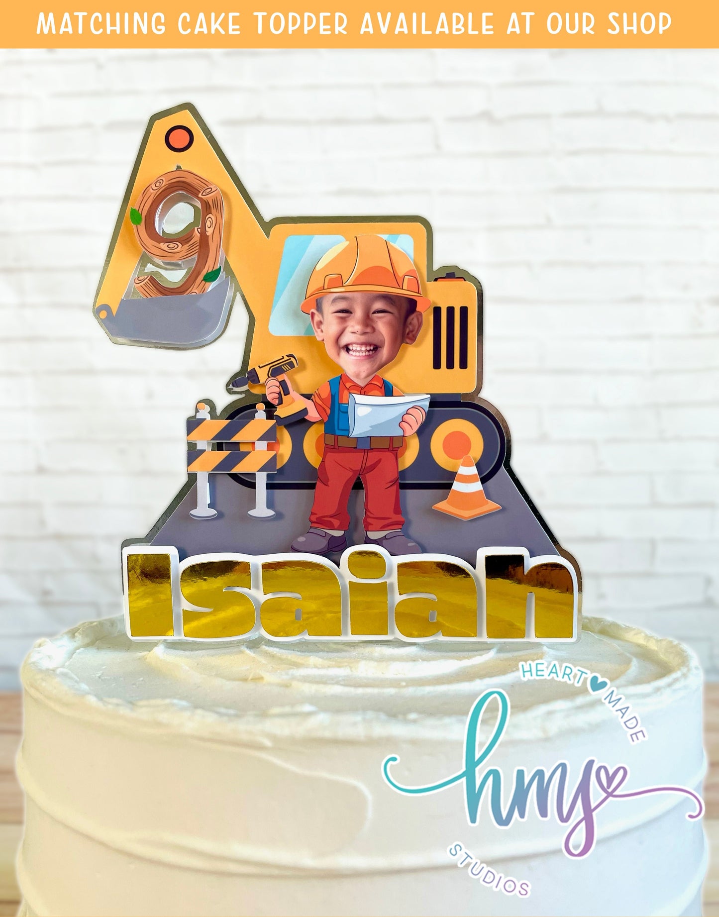 Construction Worker Cake Topper