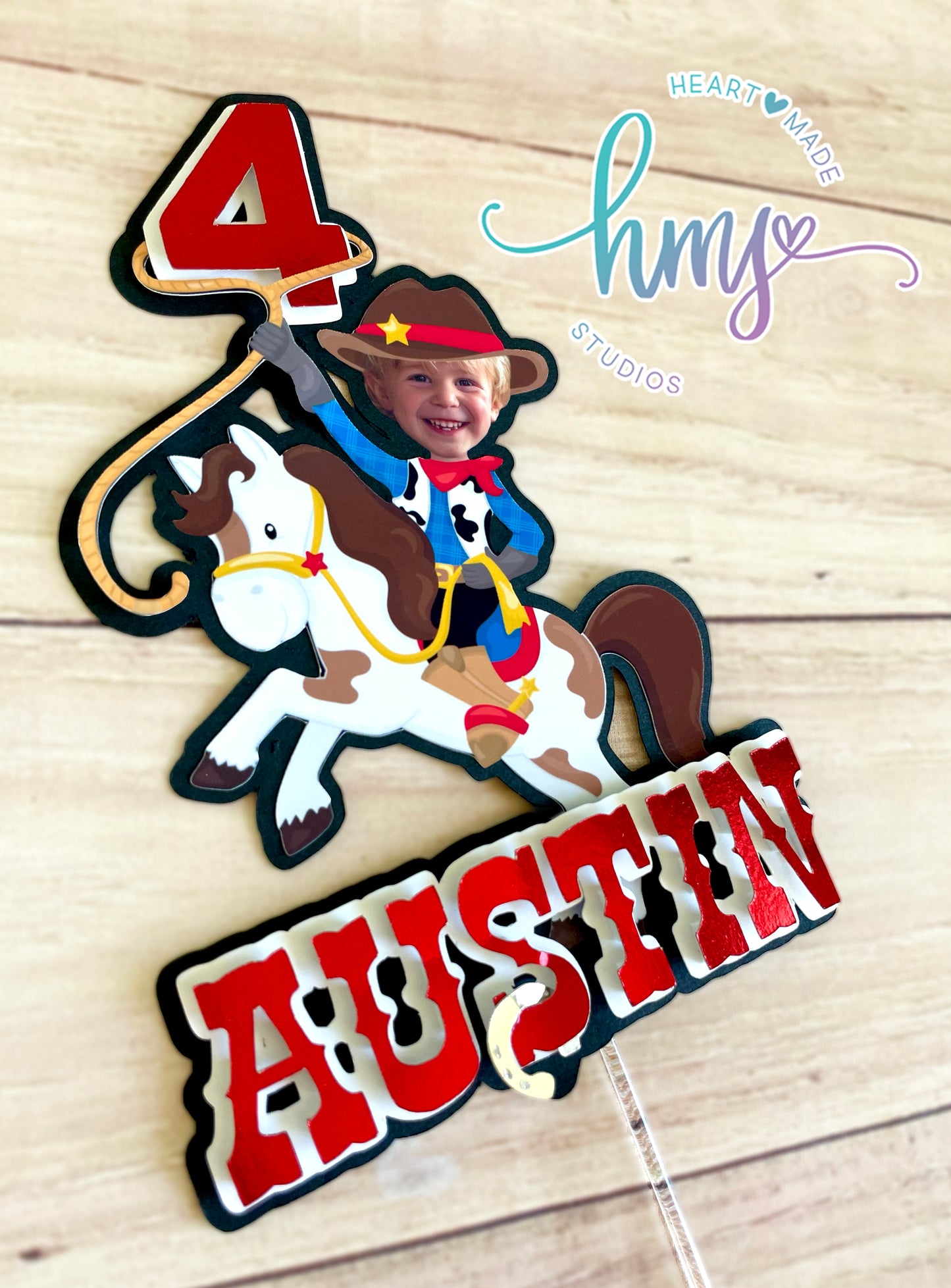 Cowboy Cake Topper Details