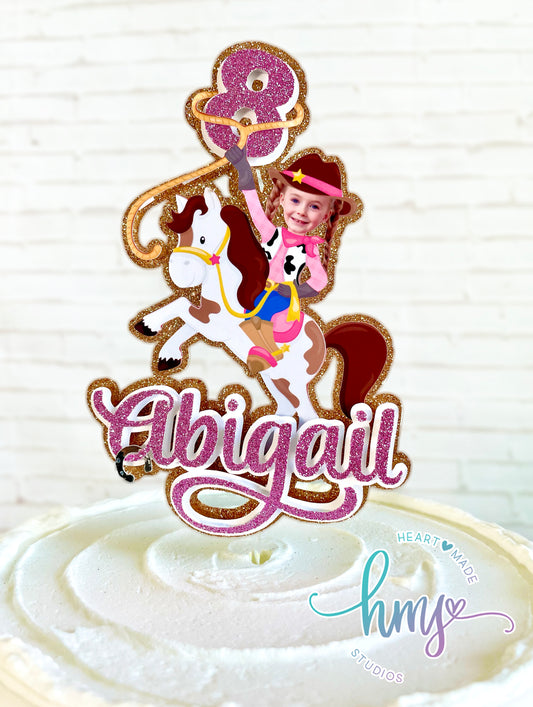 Cowgirl Cake Topper