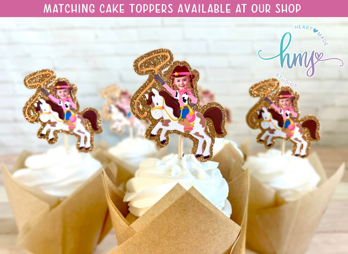 Cowgirl Cupcake Toppers