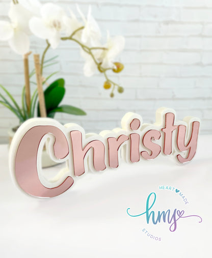 Personalized 3D Desk Name Plate