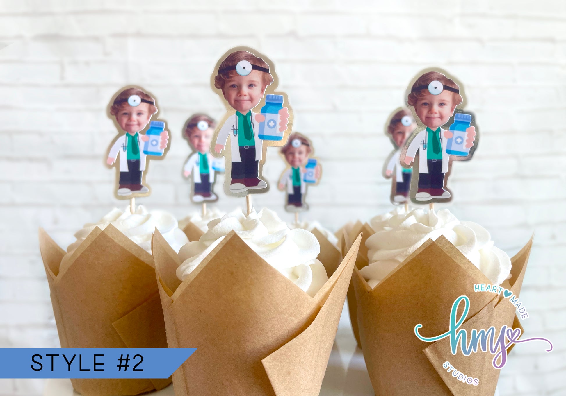 Personalized Doctor Cupcake Toppers