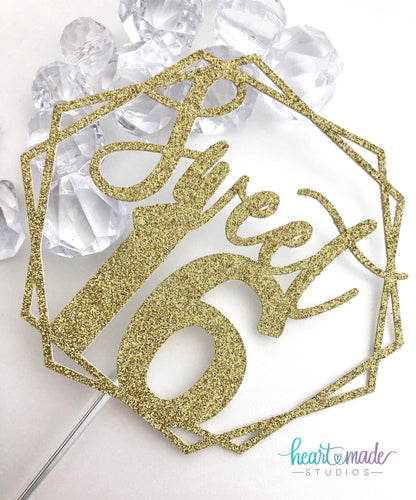 Sweet 16 Cake Topper