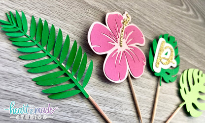 Tropical Cupcake Toppers