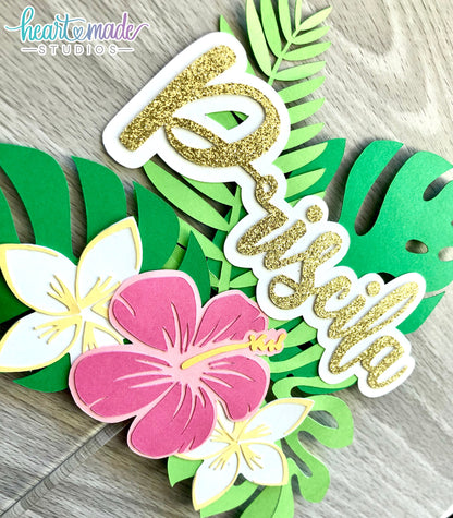 Tropical Cake Topper,Hawaiian Cake Topper