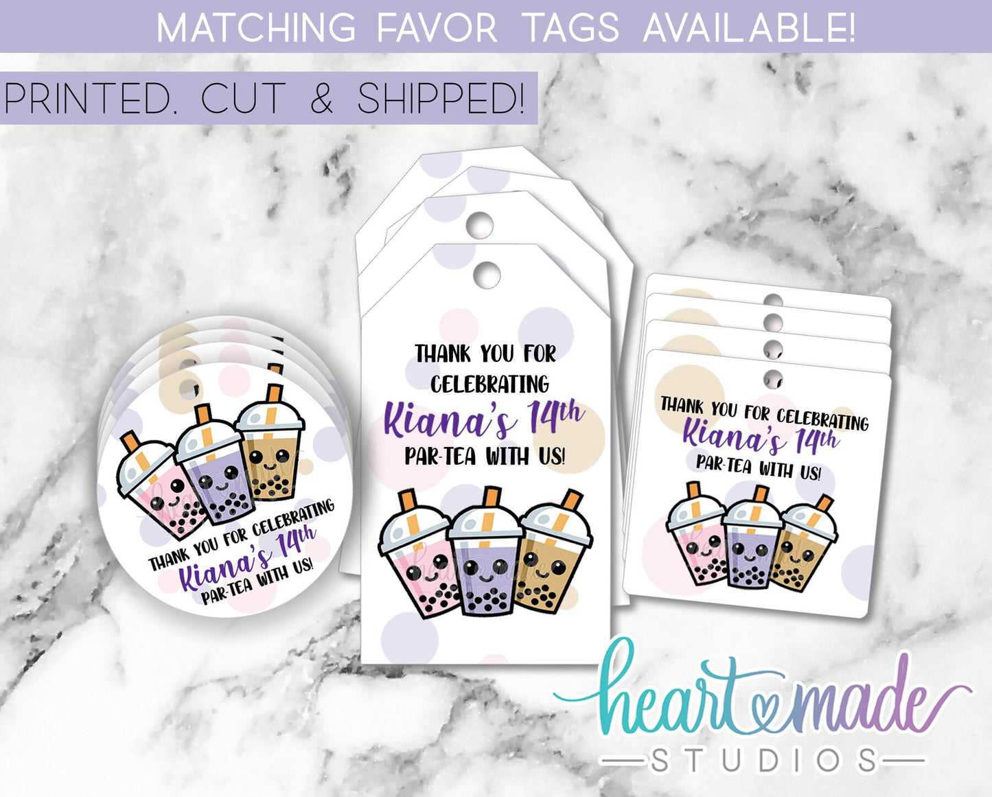 Boba Milk Tea Bag Toppers