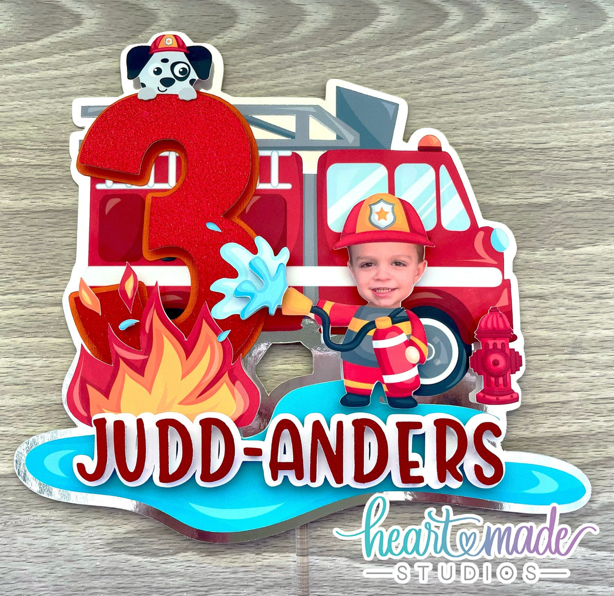 Fire Fighter Topper Firefighter Cake Topper – Heart Made Studios