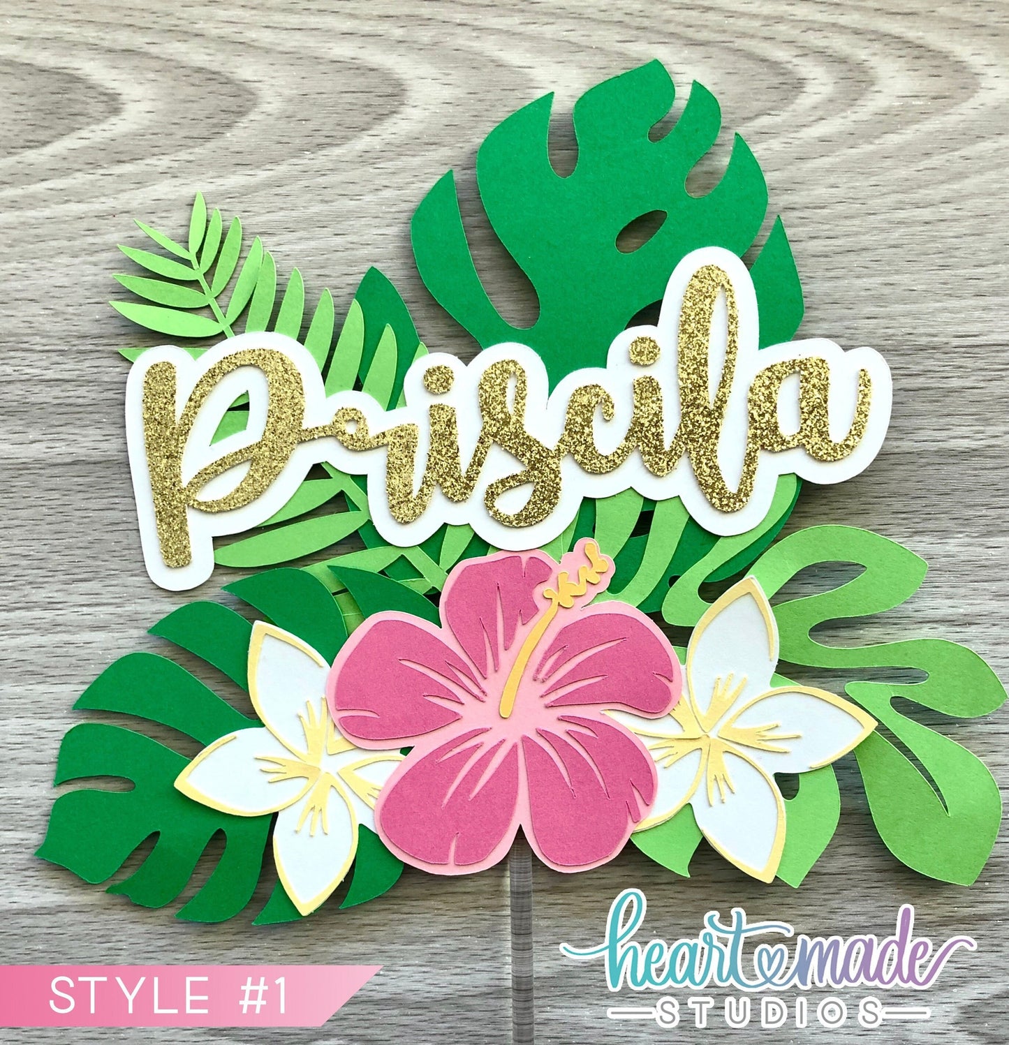 Tropical Cake Topper,Hawaiian Cake Topper