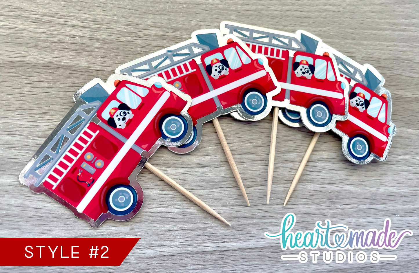 Firefighter Cupcake Toppers