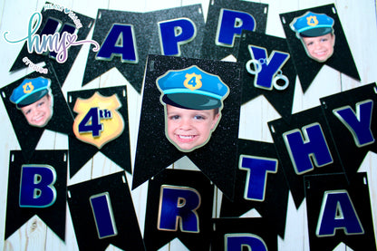 Police Banner, Police Birthday Banner