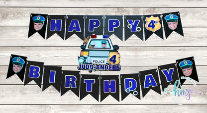 Police Banner, Police Birthday Banner